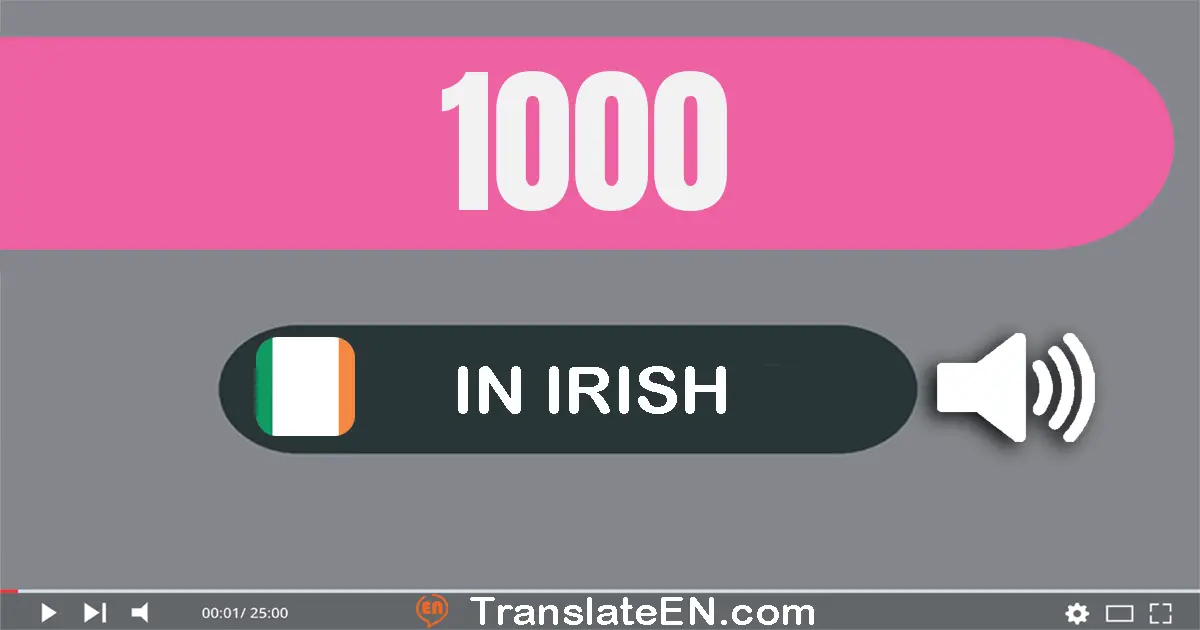 Write 1000 in Irish Words: míle