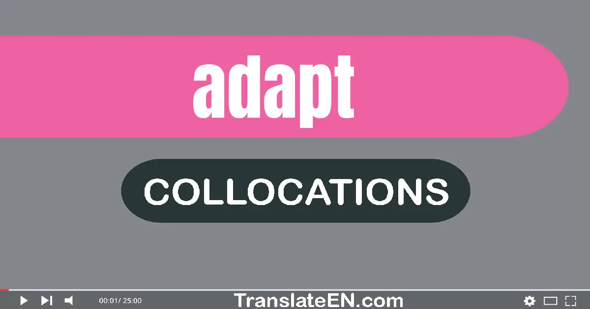 Collocations With "ADAPT" in English