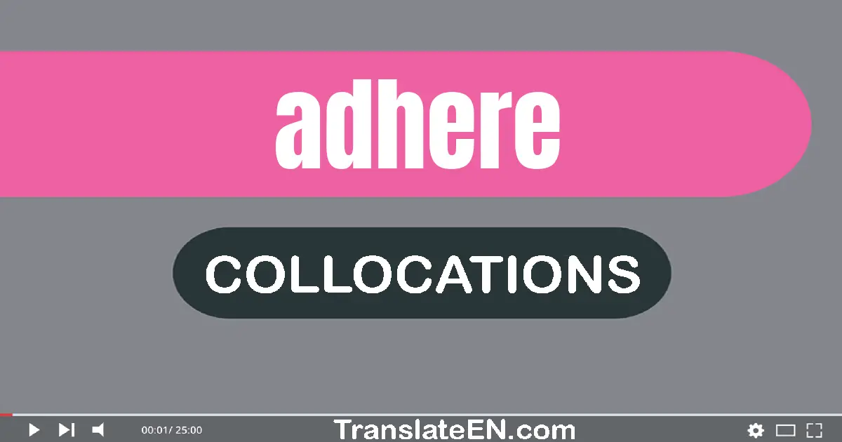 Collocations With "ADHERE" in English