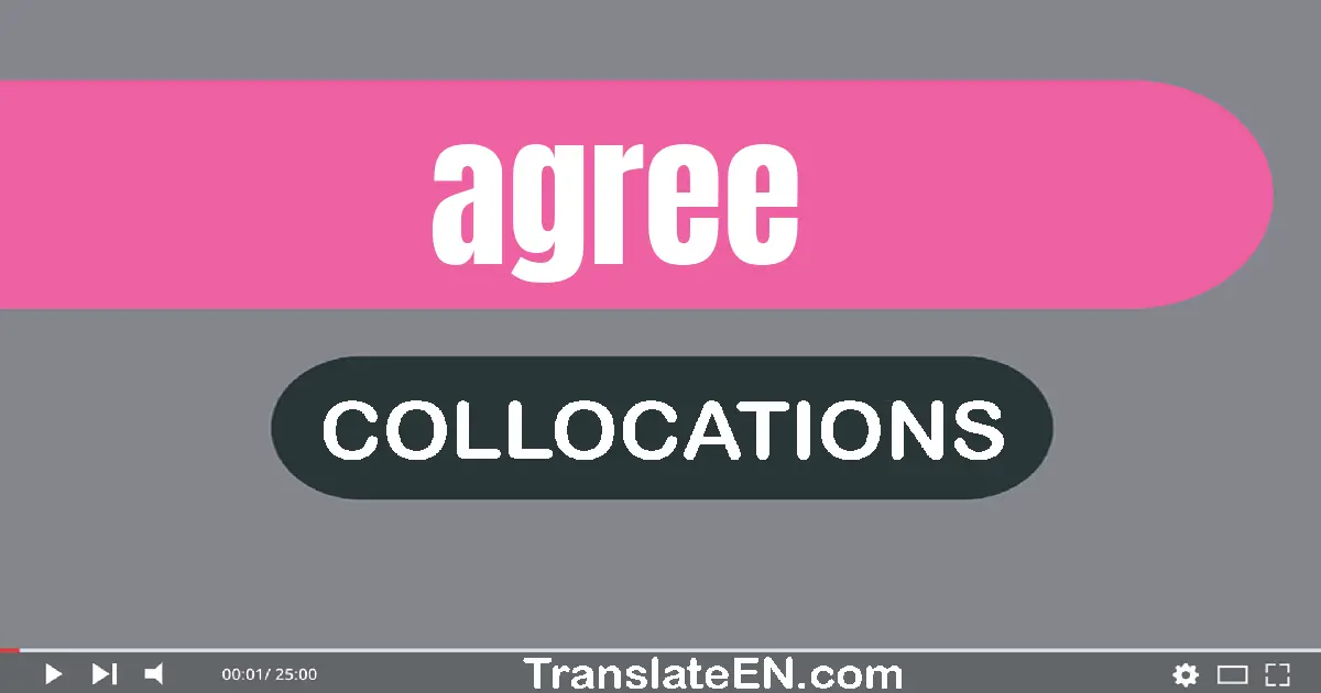 Collocations With "AGREE" in English