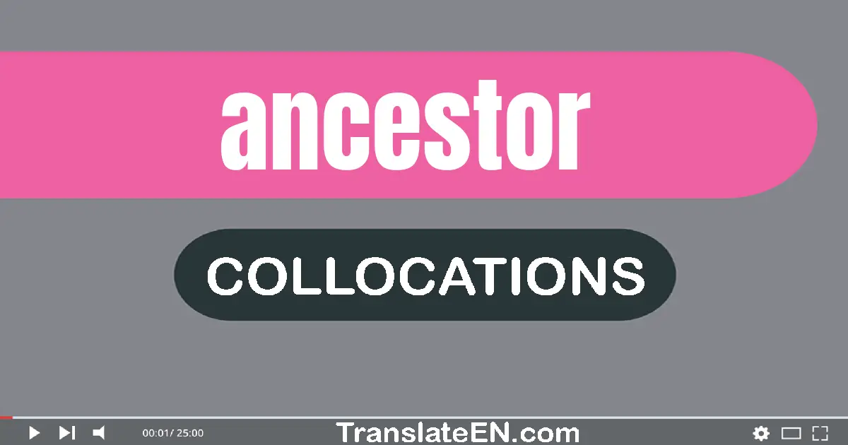 Collocations With "ANCESTOR" in English