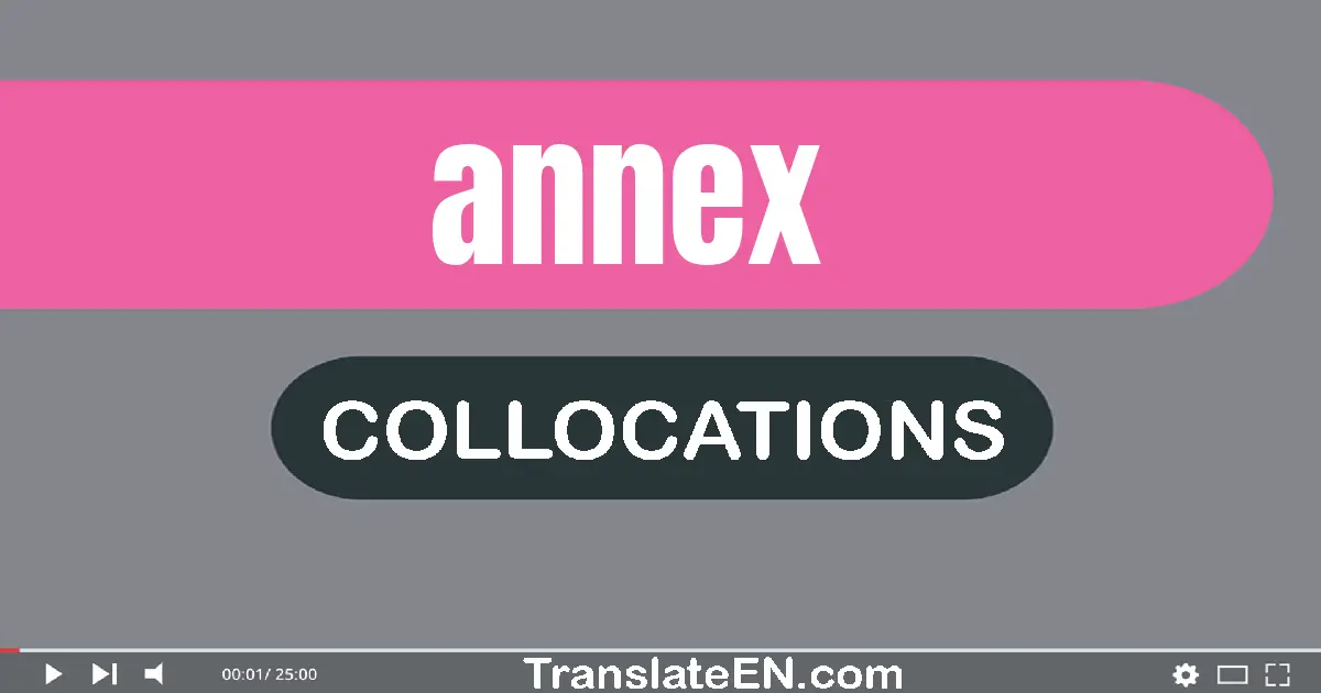 Collocations With "ANNEX" in English