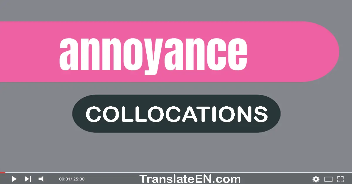 Collocations With "ANNOYANCE" in English