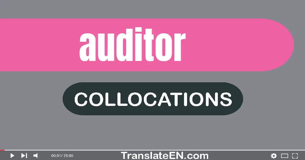 Collocations With "AUDITOR" in English