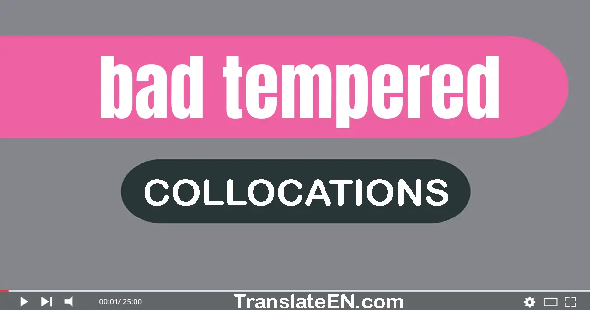 Collocations With "BAD-TEMPERED" in English