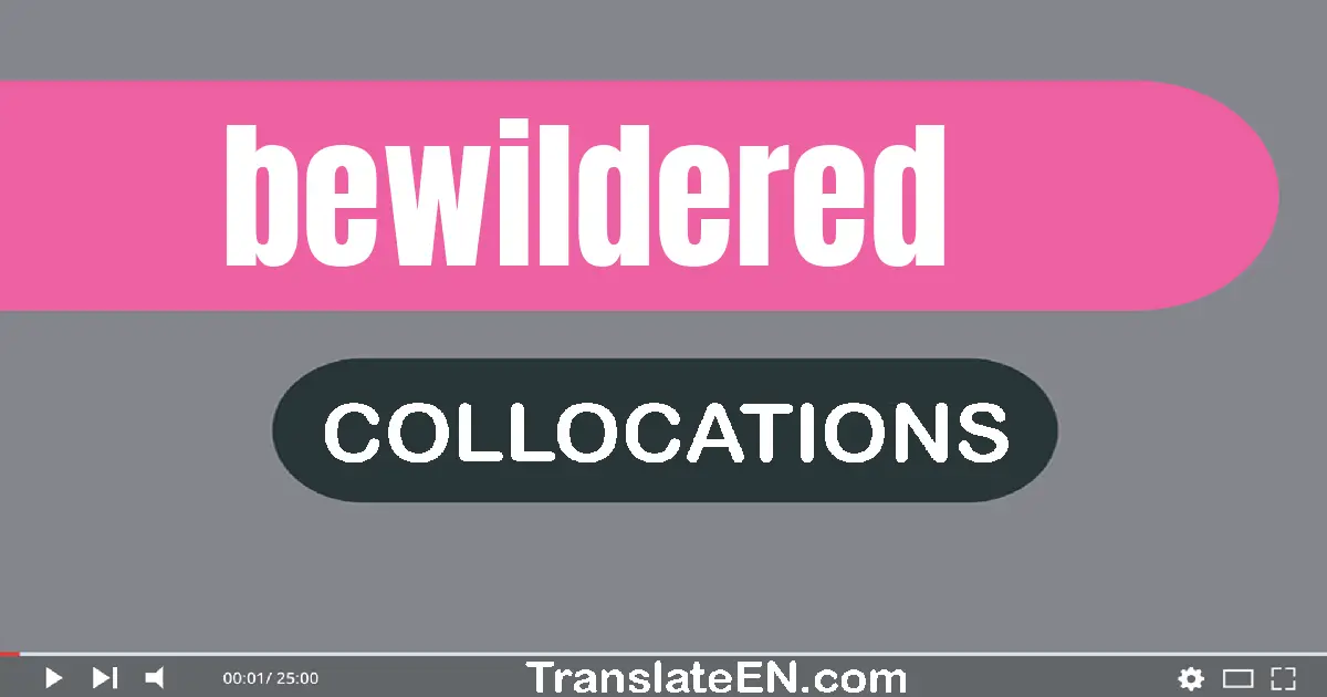 Collocations With "BEWILDERED" in English