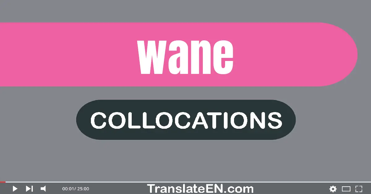 Collocations With "WANE" in English