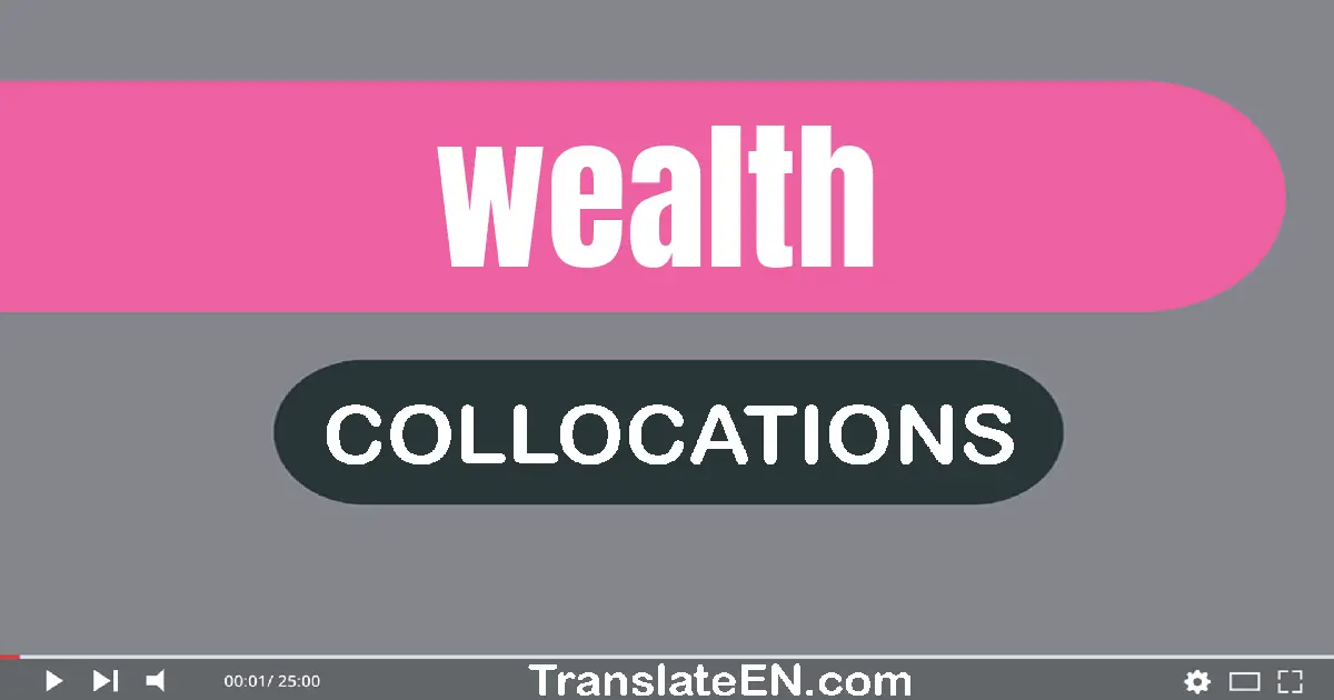 Collocations With "WEALTH" in English