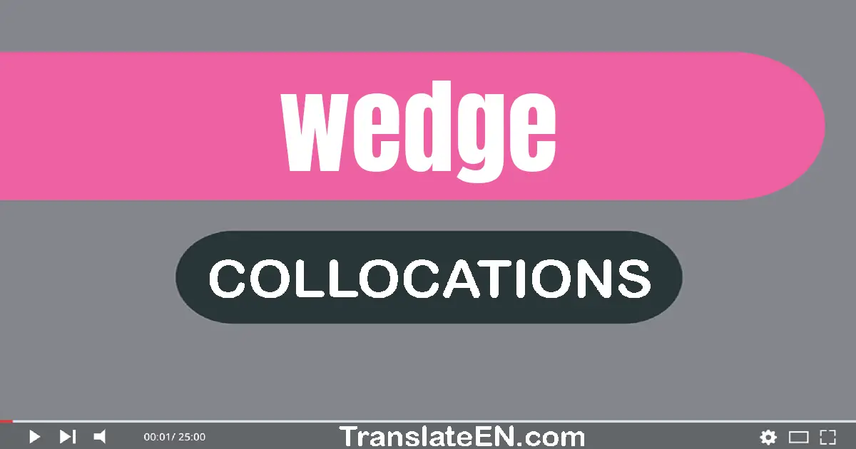 Collocations With "WEDGE" in English