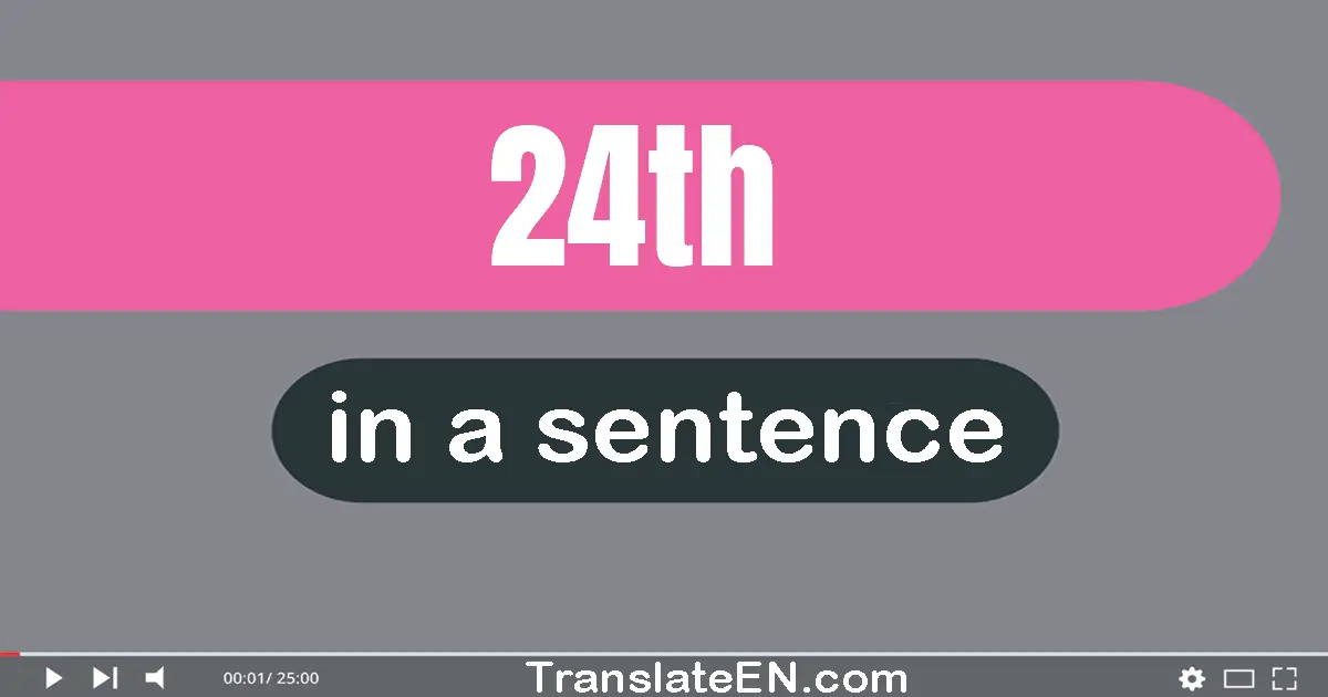 24th in a sentence