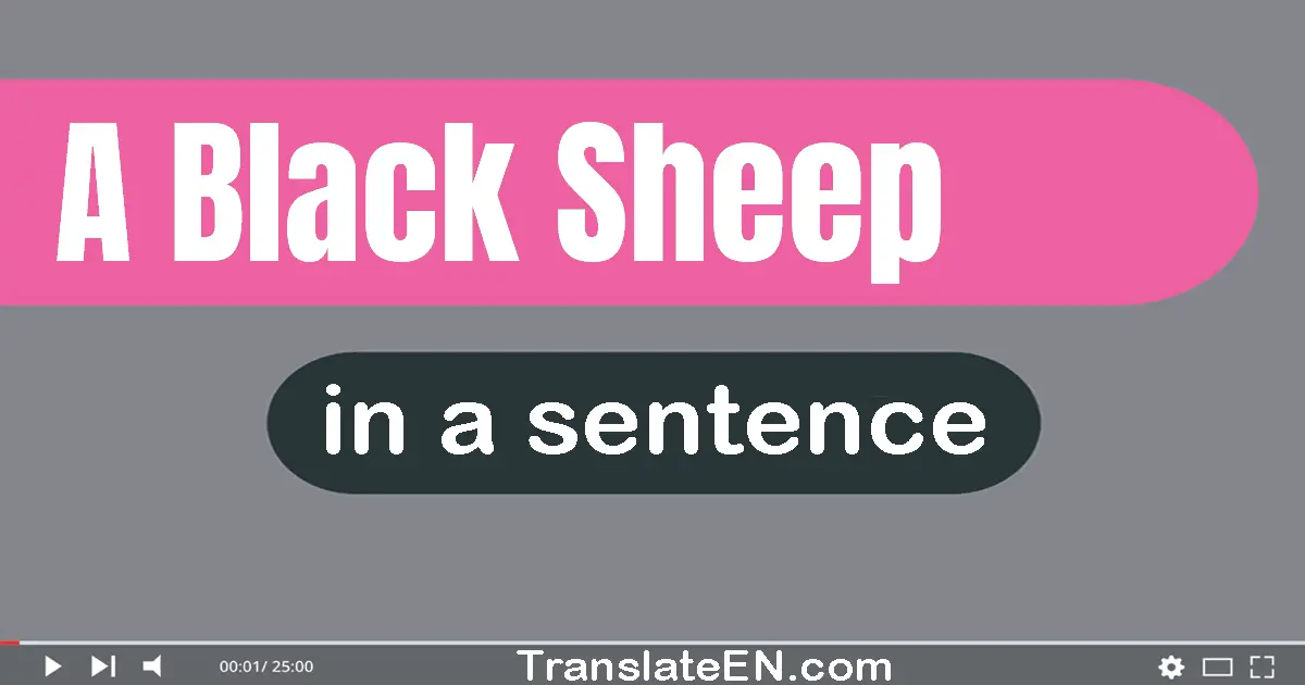 A Black Sheep in a sentence