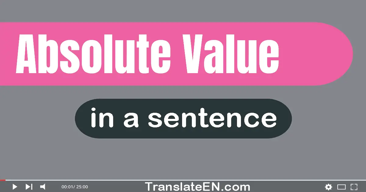 Absolute Value in a sentence