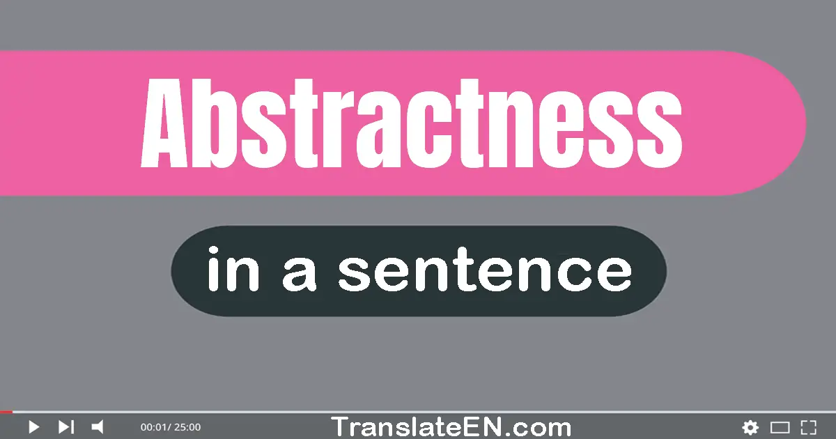 Abstractness in a sentence