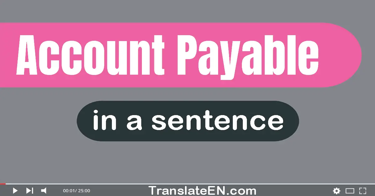 Account Payable in a sentence