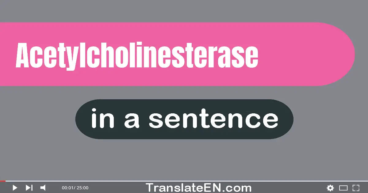 Acetylcholinesterase in a sentence