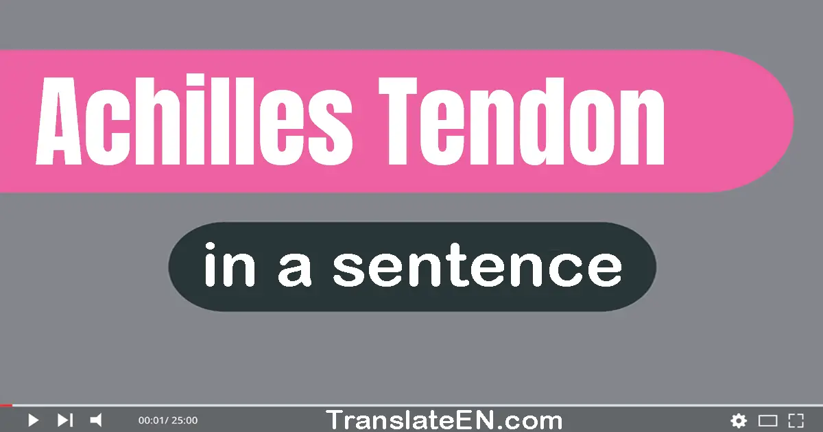 Achilles Tendon in a sentence