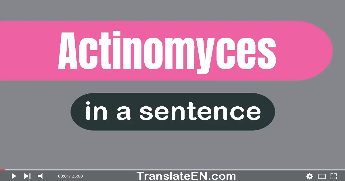 Actinomyces in a sentence