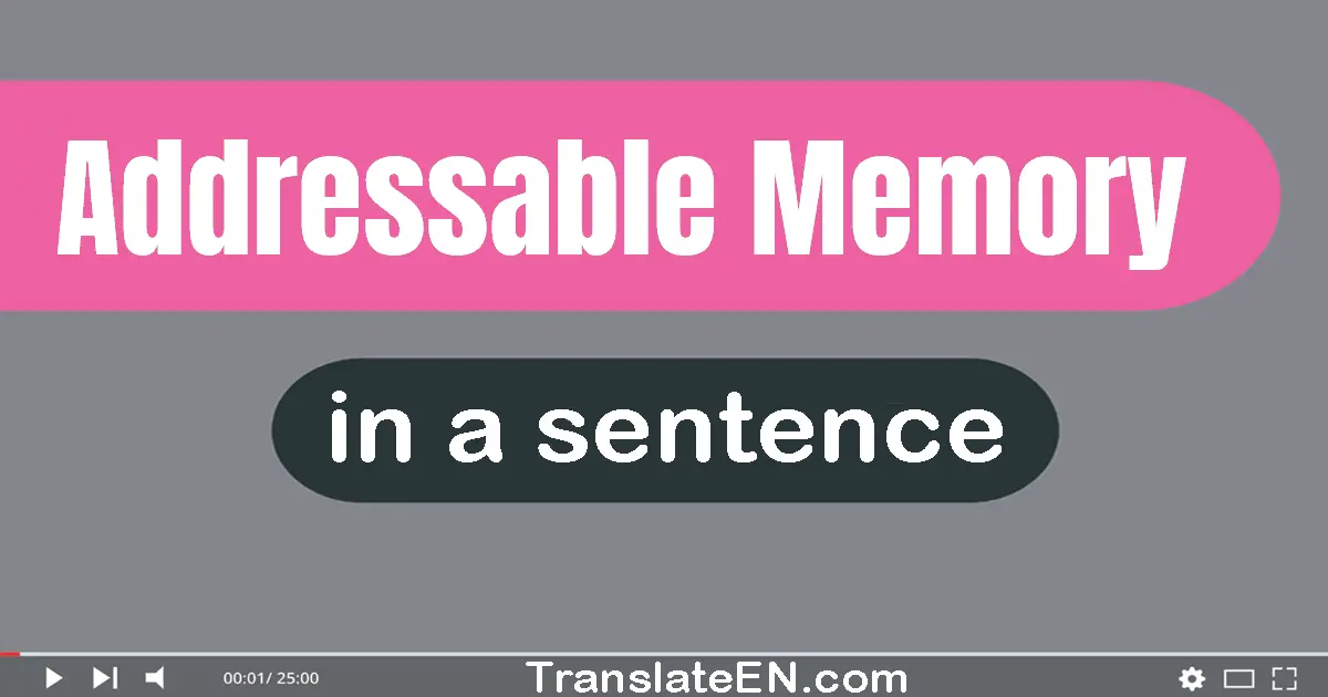 Addressable Memory in a sentence