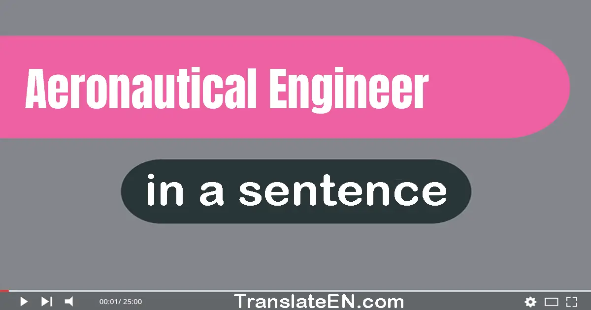 Aeronautical Engineer in a sentence