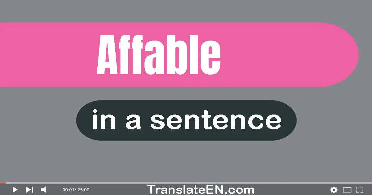 Affable in a sentence