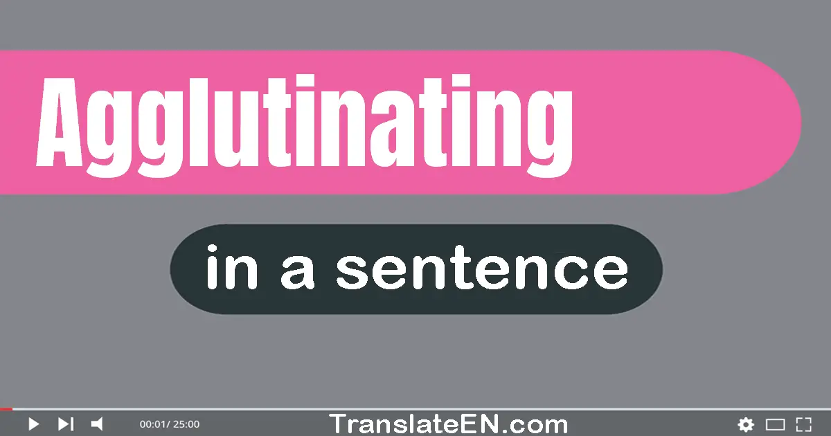 Agglutinating in a sentence