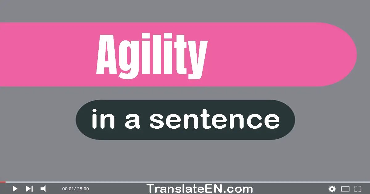 Agility in a sentence