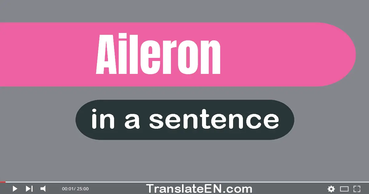 Aileron in a sentence