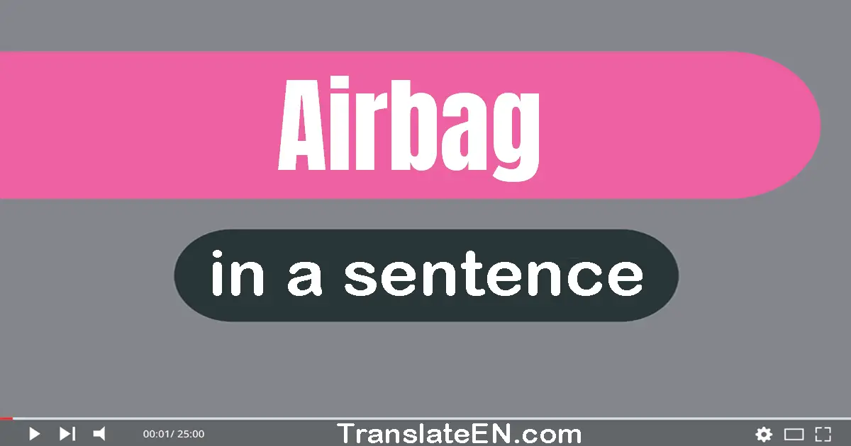 Use "airbag" in a sentence | "airbag" sentence examples