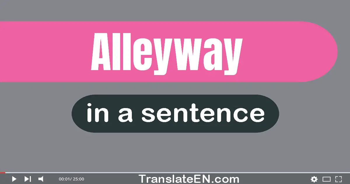 Alleyway in a sentence