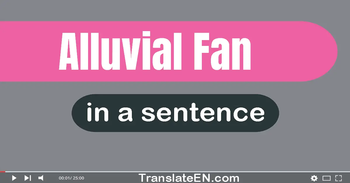 Use "alluvial fan" in a sentence | "alluvial fan" sentence examples