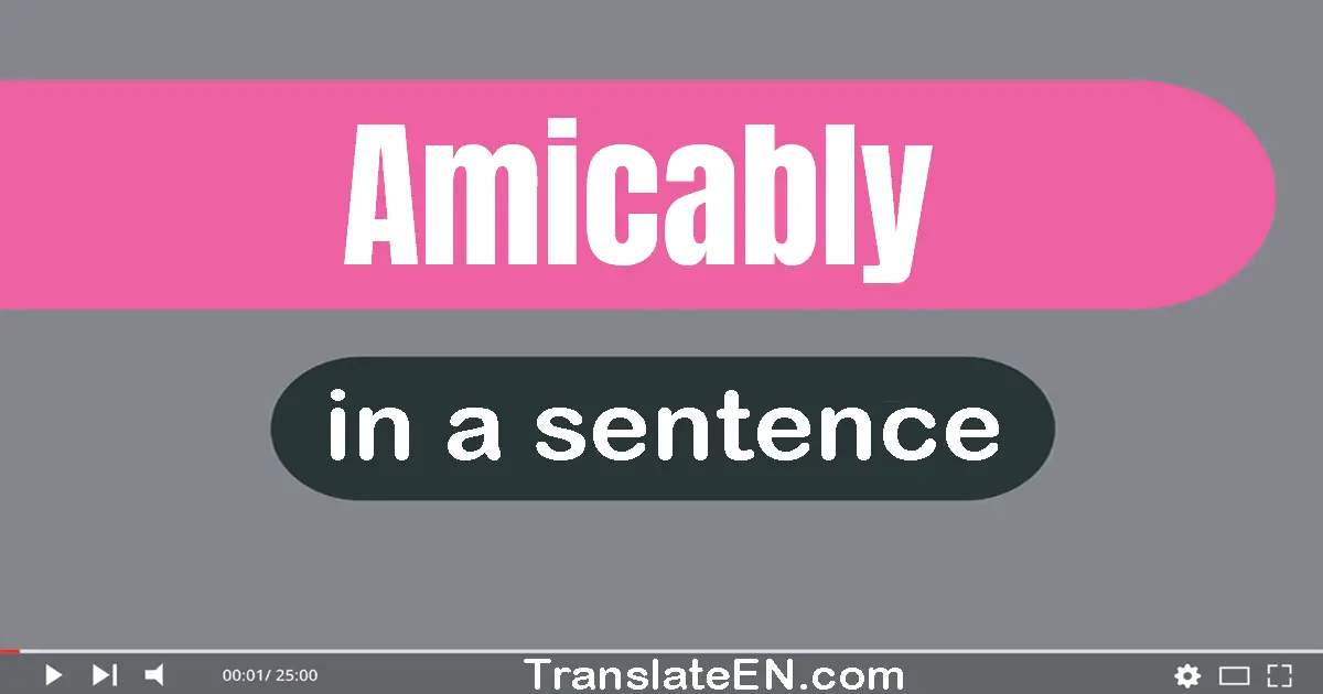 Amicably in a sentence