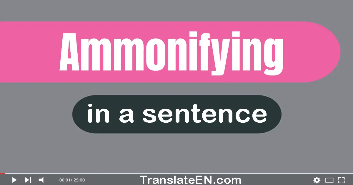 Ammonifying in a sentence