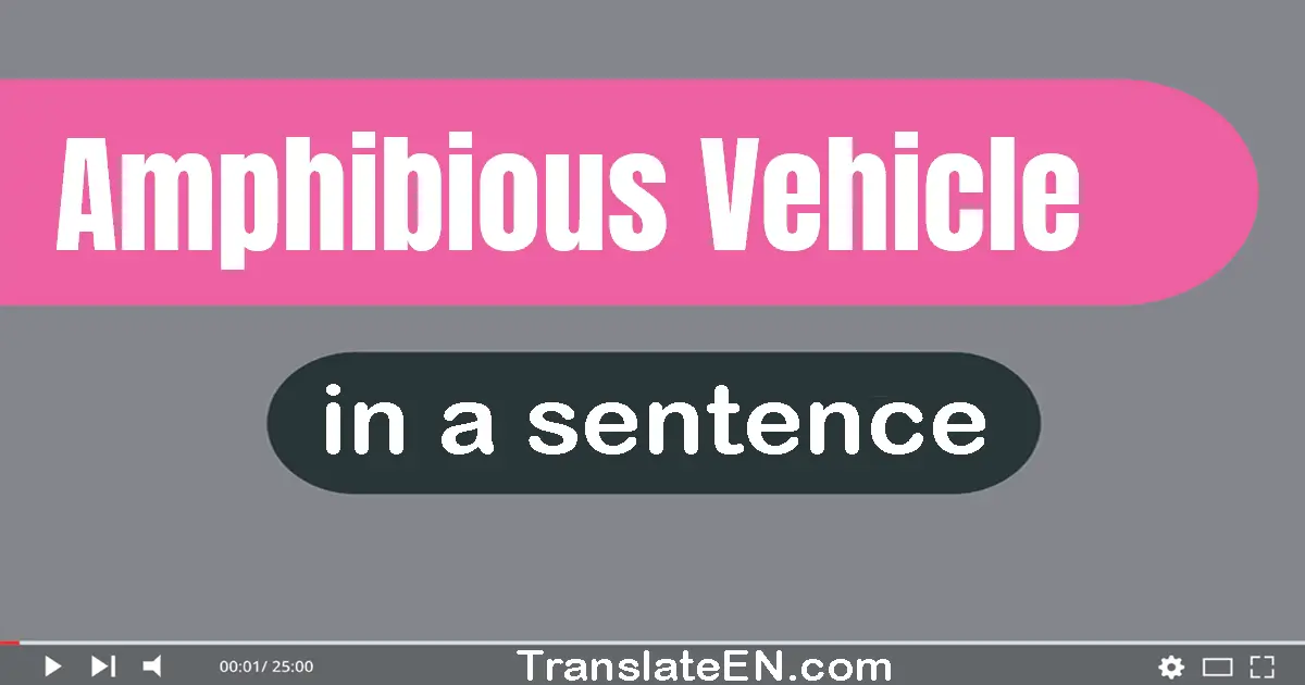 Amphibious Vehicle in a sentence