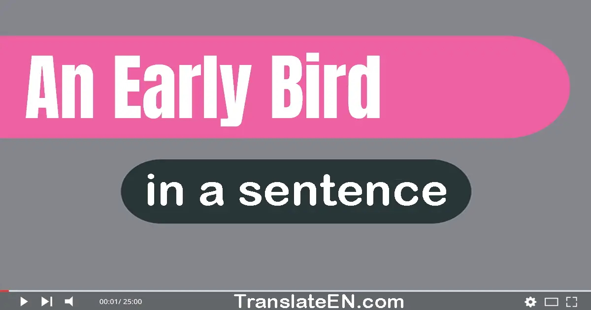 An Early Bird in a sentence