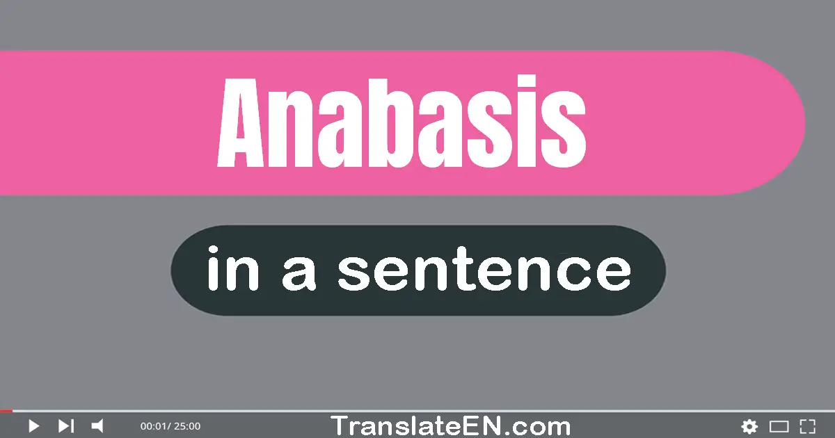 Use "anabasis" in a sentence | "anabasis" sentence examples