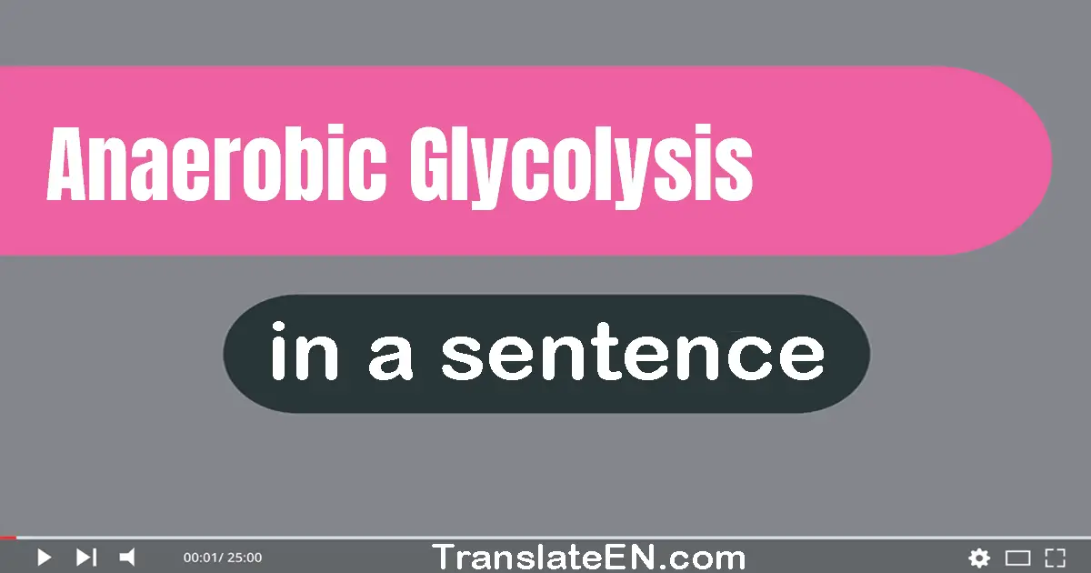 Use "anaerobic glycolysis" in a sentence | "anaerobic glycolysis" sentence examples