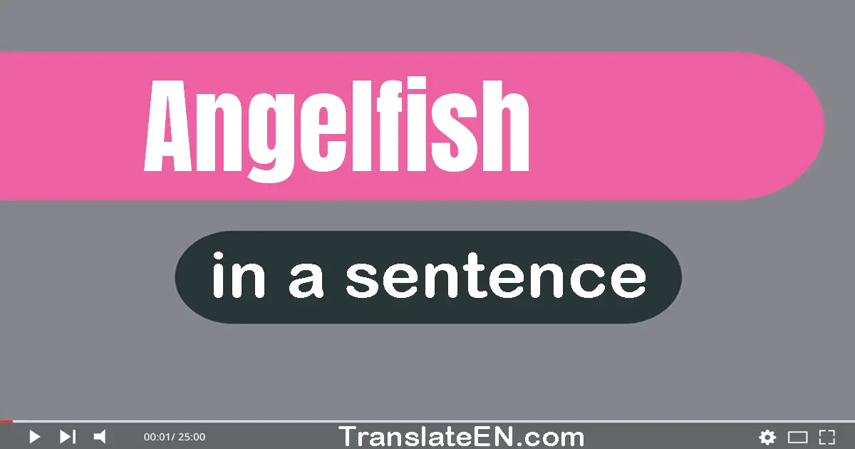 Angelfish in a sentence