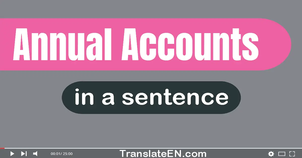 Annual Accounts in a sentence