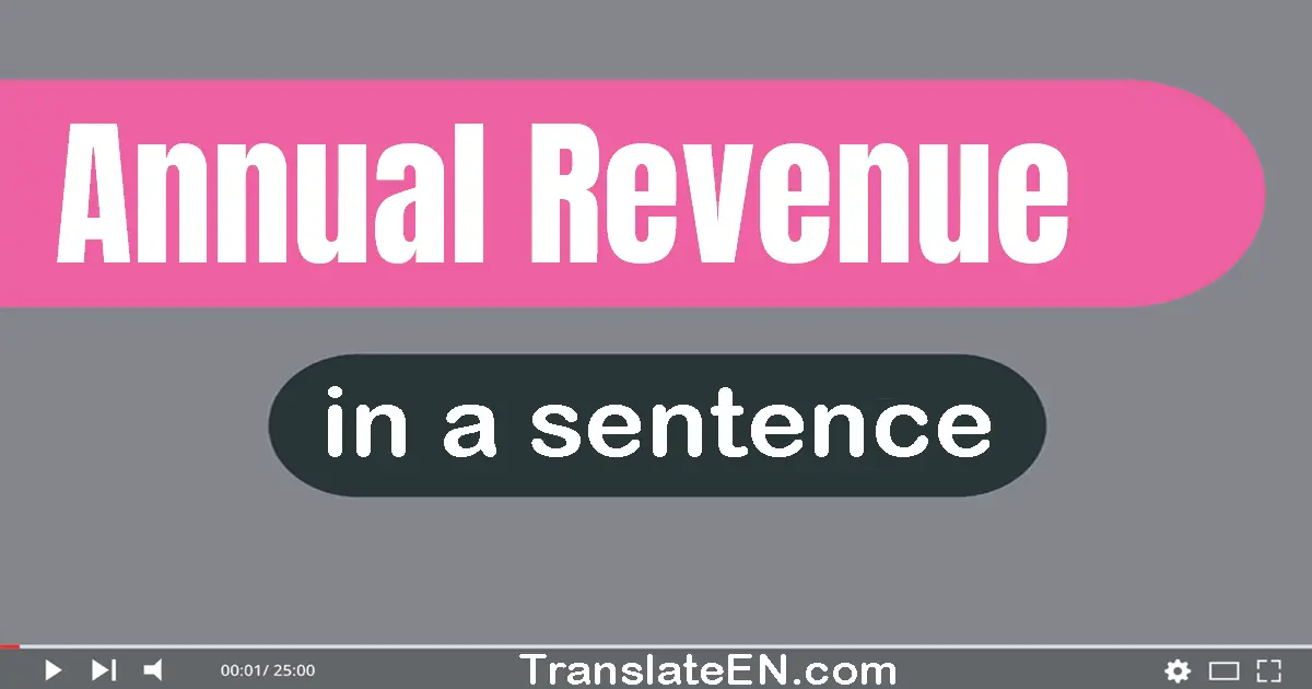 Annual Revenue in a sentence