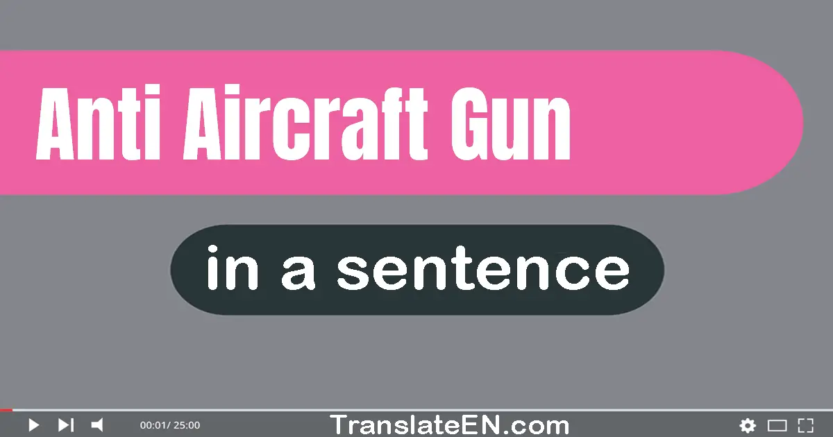 Anti-aircraft Gun in a sentence