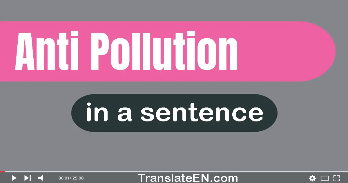 Anti-pollution in a sentence