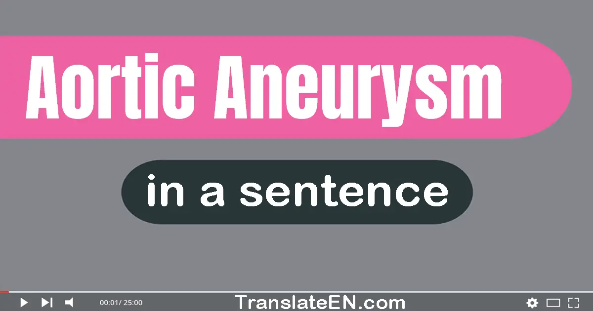 Aortic Aneurysm in a sentence