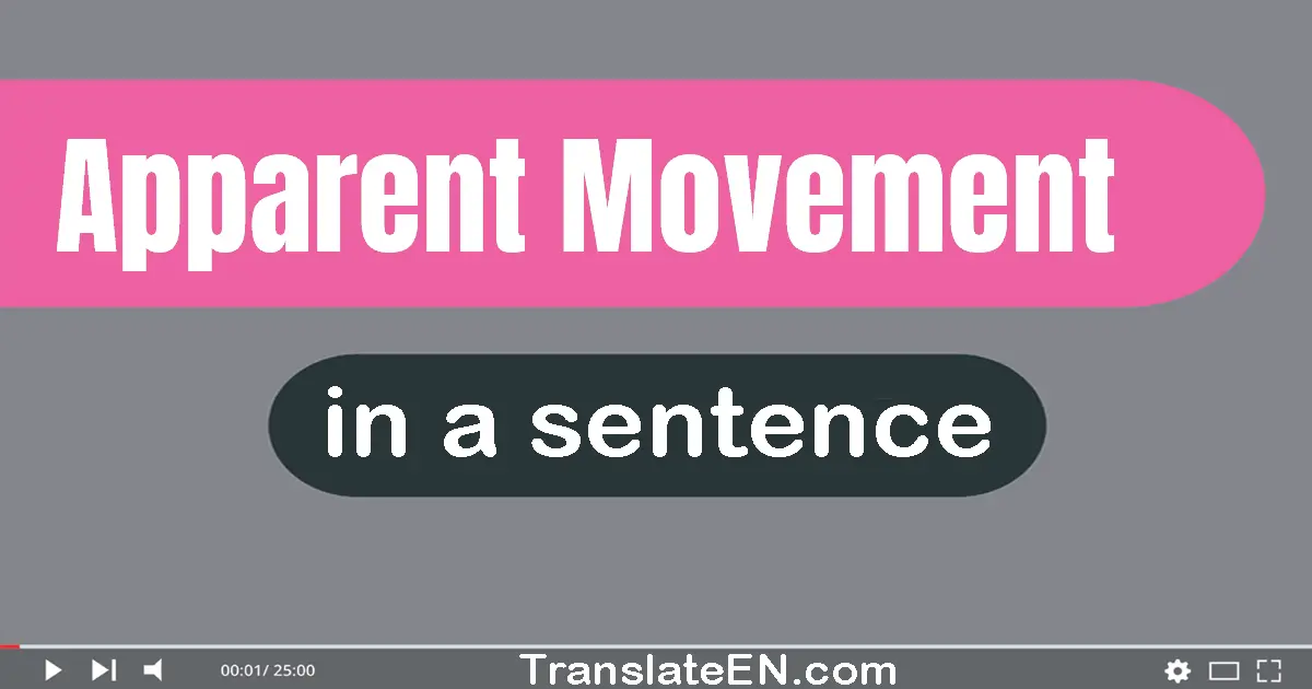 Apparent Movement in a sentence