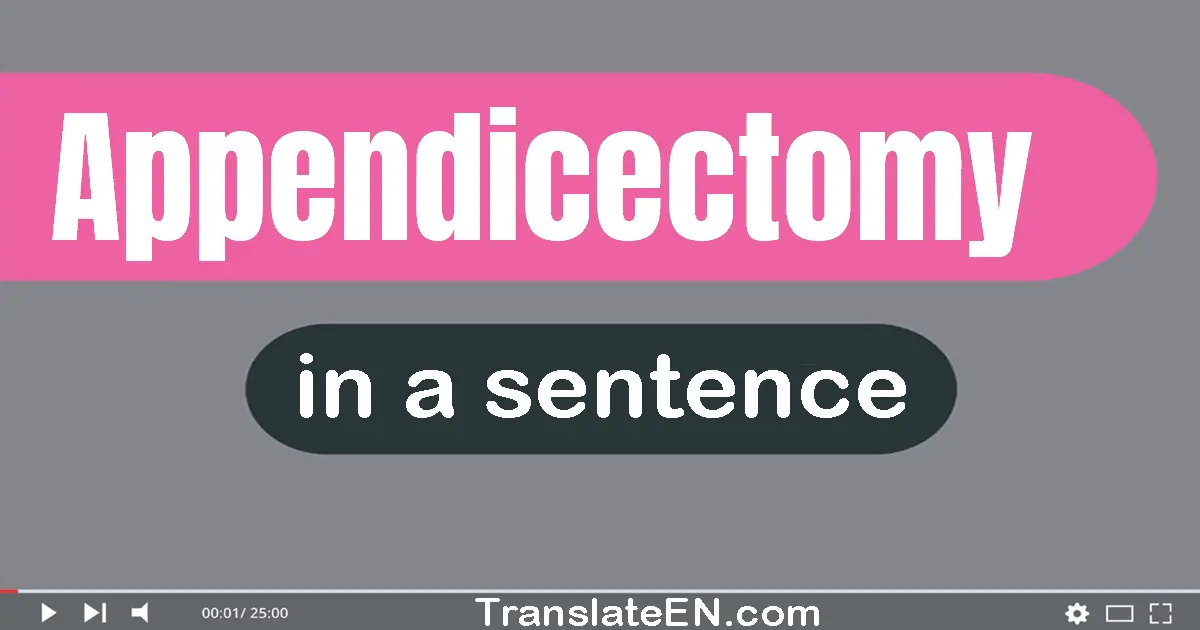 Appendicectomy in a sentence