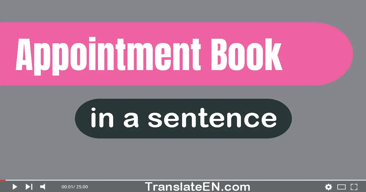 Appointment Book in a sentence