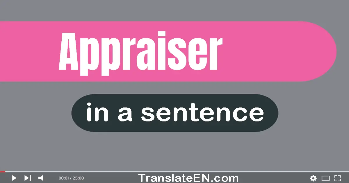 Appraiser in a sentence