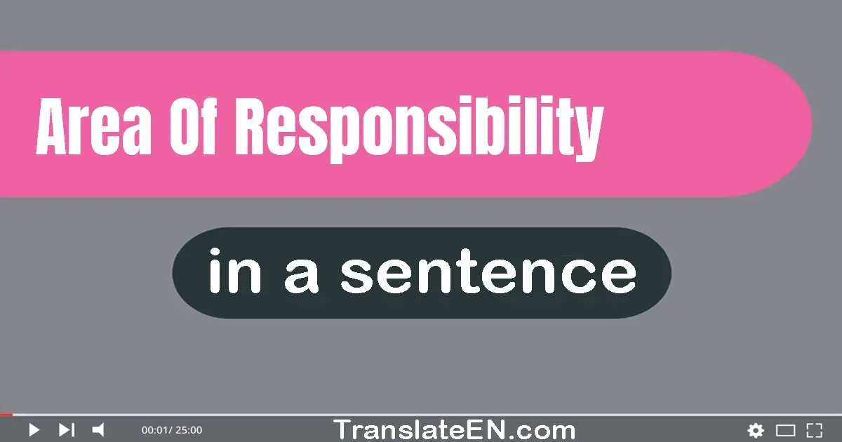 Area Of Responsibility in a sentence