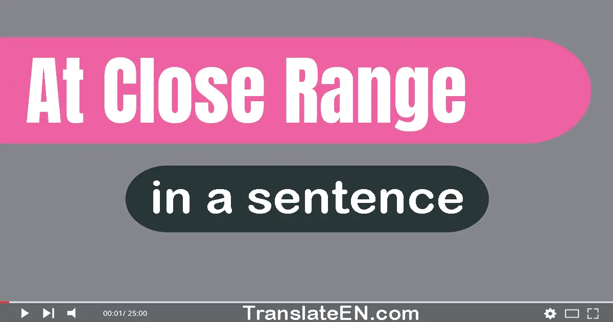 At Close Range in a sentence