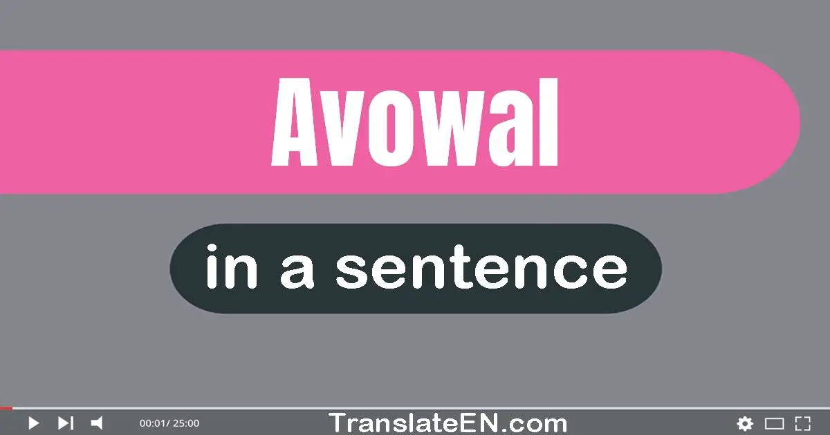 Avowal in a sentence