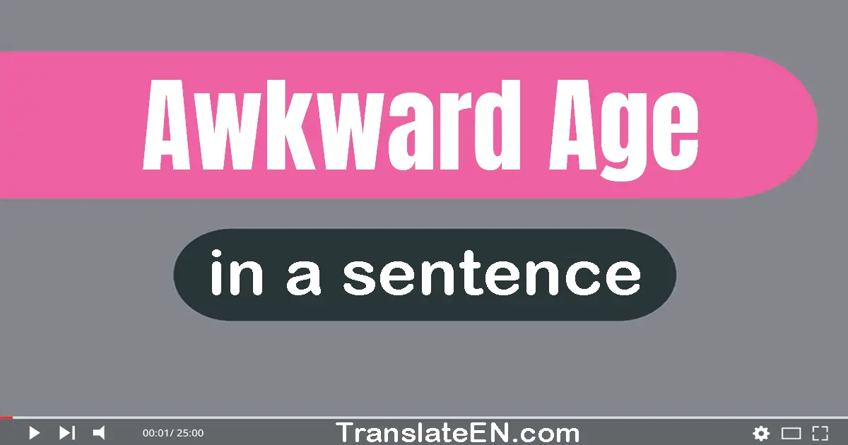 Awkward Age in a sentence